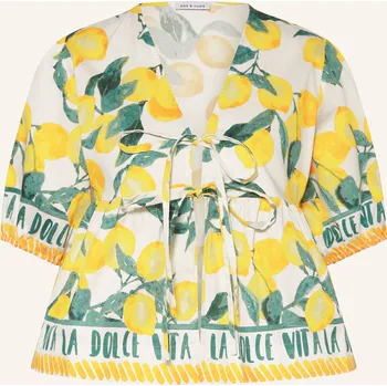 Dámská halenka Mrs & Hugs Dámská Halenka, bílá / žlutá / zelená, 42