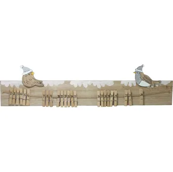 Vánoce Adventní kalendář s kolíčky 48*10cm 3000978