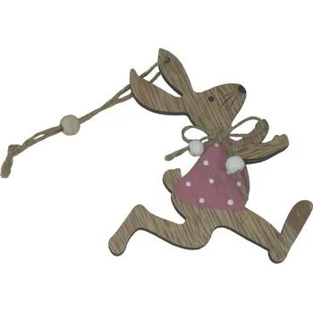 Velikonoční dekorace Závěsná dekorace zajíc růžový 4000138