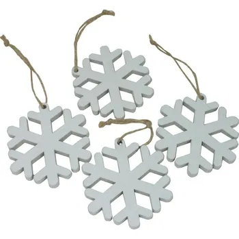 Vánoční dekorace Dekorace závěsné vločky 6 cm - 4 ks 3001386