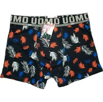 Pánské kalhoty Pánské trenýrky, boxerky UOMO KLASICKÉ 6702 šedočerná 752/33