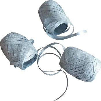 Stuha Stuhy glitrové 10m -3ks stříbrné 7023051