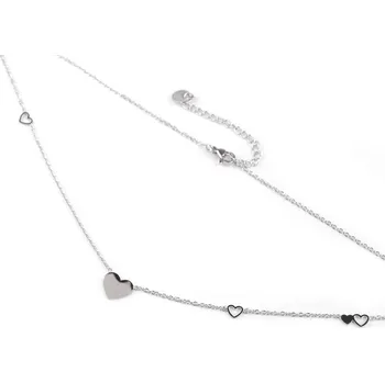 Náhrdelník Náhrdelník z nerezové oceli srdce, barva 1 stříbrná