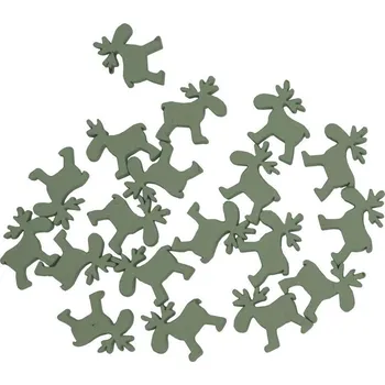 Vánoční dekorace Dekorace dřevěná závěsní sobíci mint 3cm/20 ks 3001914