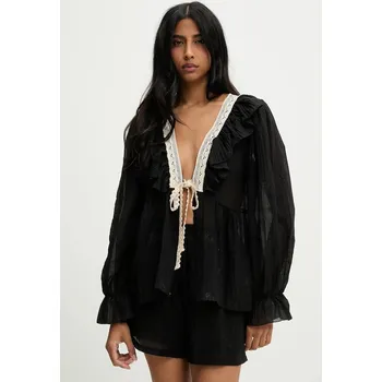 Halenka Answear.LAB dámská, černá barva, s aplikací 93232.iak 99X, vel. S