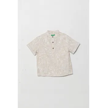 Chlapecké tričko Dětské bavlněné tričko United Colors of Benetton 5OUGGQ02G.P.Seasonal béžová 80X, vel. 116