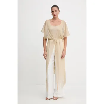 Dámský svetr Pončo Liviana Conti A5SF65 béžová 12X, vel. ONE SIZE