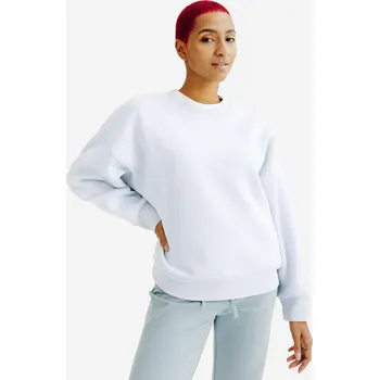 Dámská mikina DECATHLON Dámská mikina s kulatým výstřihem Elementals 2XL MODRÁ|ŠEDÁ