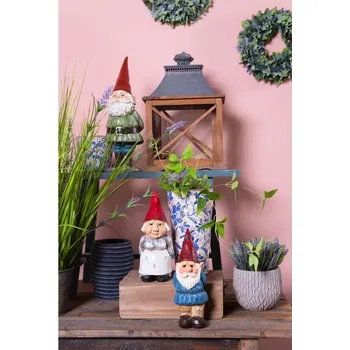 Bytová dekorace Dekorace socha skřítek v červené čepičce - 22*13*40 cm