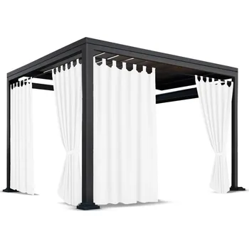 Sprchový závěs Zahradní závěs do altánku na poutkách ZMOS - 10 bílý Rozměr závěsu: 155x200cm