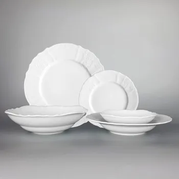 Nádobí Thun 1794 BERNADOTTE talířová souprava bílá 25 dílná