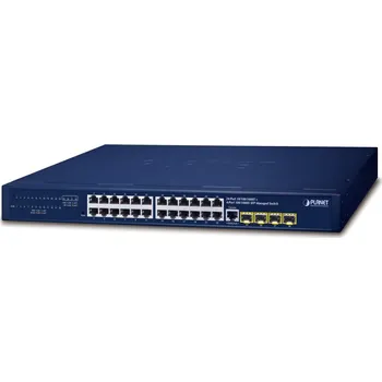 Switch Planet GS-4210-24T4S L2 switch, 24x1Gb, 4x1Gb SFP, QoS, fanless, 2x power-in