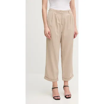 Dámské kalhoty Kalhoty Tommy Hilfiger WW0WW45589 béžová 80X, vel. 34