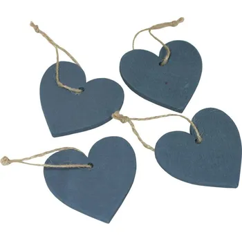 Dekorace závěsné srdce 5,5 cm - 4 ks 3001417