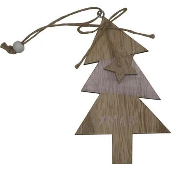 Vánoce Dekorace závěsný strom růžový 3001035