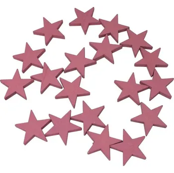 Vánoční dekorace Dekorace hvězdy růžové 3cm/20ks 3001907