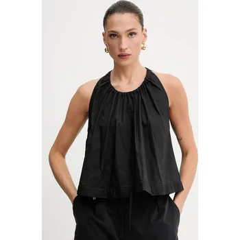 Dámská halenka Bavlněná halenka Pinko dámská, černá barva, hladká, 104953 A2CR 104953.A2CR 99X, vel. XXS