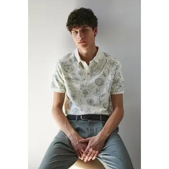 Pánské tričko Bavlněné polo tričko Medicine RS25.POMB14 béžová 01A, vel. L