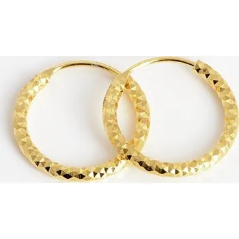 Náušnice Stříbrné pozlacené naušnice kroužky SVLE0216XD5G015