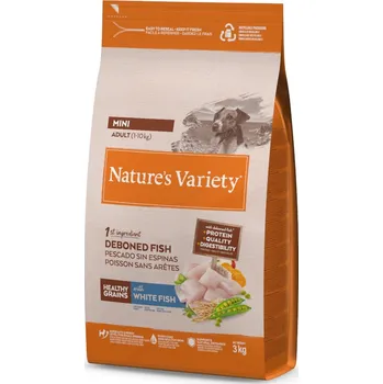 Krmivo pro psa 2x3kg Nature's Variety Healthy Grains Mini Adult bílé ryby výhodné balení granule pro psy