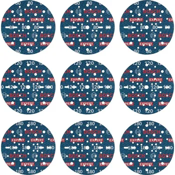 Příslušenství k brusce BOSCH 9dílná sada brusných kotoučů EXPERT O780 s fólií, 150 mm, G80 (3×); G120 (3×); G180 (3×) 2608902448 free_store_pickup