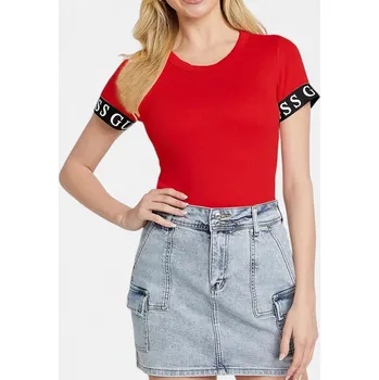 Dámské tričko Dámské červené triko Guess - Velikost S, Barva Červená 56224 R3RI26