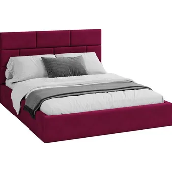 Postel Čalouněná postel PASADENA PARIS 160x200 s kovovým roštem VÍNOVÁ