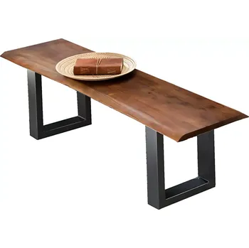 Lavice Andrea 150 cm černé nohy (Masivní akácie - síla a krása přírody)