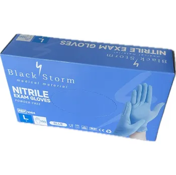 Vyšetřovací rukavice Rukavice vyšetřovací nitrilové bez pudru BS - vel. L (100 ks)