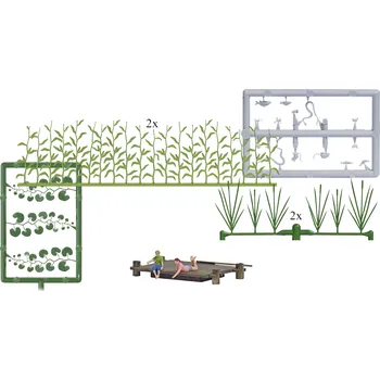 Modelová železnice Busch H0 Akční Action ryby stavebnice