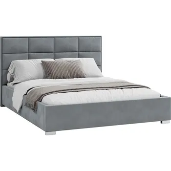 Postel Čalouněná postel 160x200 s úložným prostorem APOLLO Šedá Trinity kovový rošt