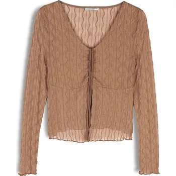 Dámské oblečení GATE Strukturovaný průsvitný top s vázáním 34 224-0245/20