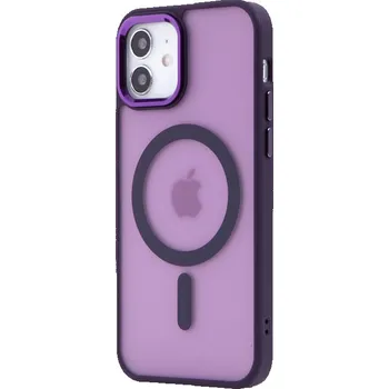 Pouzdro na mobilní telefon Kryt SWISSTEN MagStick Flex pro Apple iPhone 12 mini - MagSafe - fialový