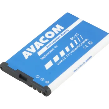 Baterie pro mobilní telefon Baterie pro NOKIA RM-1019 - AVACOM GSNO-BL5J-S1320 Li-Ion 3,7V 1320mAh