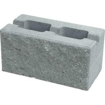 plotová tvarovka CS Beton Blok 20 jednostranně štípaná plotová tvárnice s prořezem 400 x 200 x 200 mm