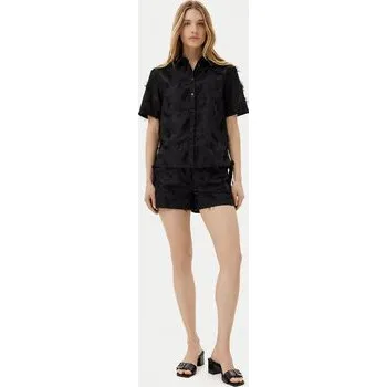 Pánské kraťasy Silvian Heach Šortky z materiálu Clesti GPP25334SH Černá Regular Fit 40