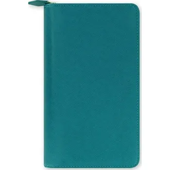 Diář Filofax Saffiano ZIP A6 osobní compact týdenní aquamarínová