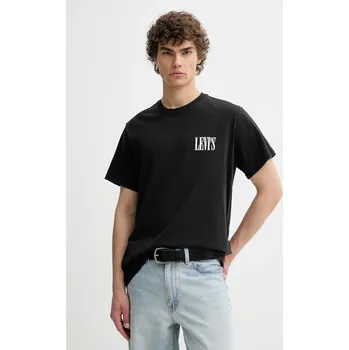 Pánské tričko Bavlněné tričko Levi's pánské, béžová barva, s potiskem 16143 99E, vel. XS