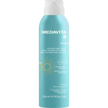 Tělový olej Medavita SOLARICH Sprej SPF30 tělová parfémovaná mlha, ultra lehká textura 200ml