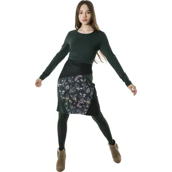 Dámská sukně Dámská krátká sukně Smash LUZON tmavě zelená se vzorem