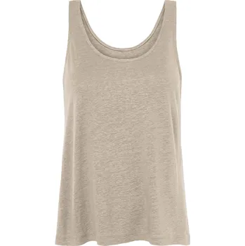 esmara® Dámský lněný top (šedohnědá, XS (32/34))