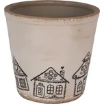 Květináč s perníkovými chaloupkami Gingerbread Bliss XL - Ø 21*20 cm