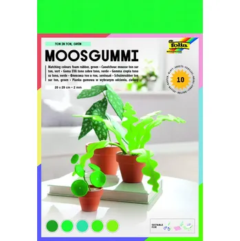 Pěnovka - Moosgummi - TÓN V TÓNU - mix zelená