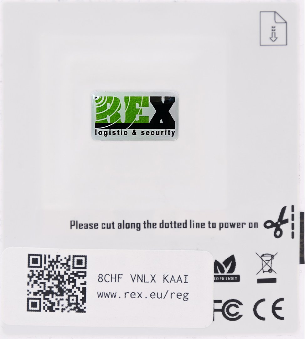 REX IoT Sticker lokalizační samolepka