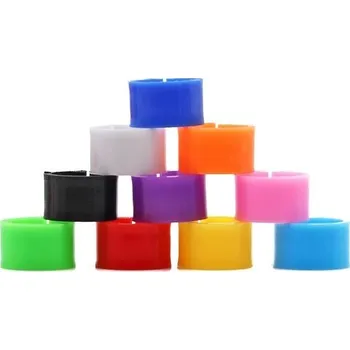 Hračka pro ptáka 100 kusů holubích kroužků na nohy s dutými ptáky, 8mm kroužky na nohy, křepelčí klipsy (smíšené