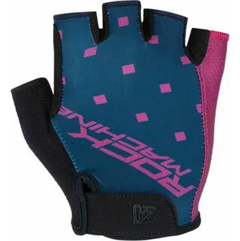 Cyklistické rukavice Cyklistické rukavice ROCK MACHINE Race modrá-fialová Velikost: S