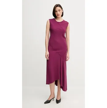 Dámské šaty Šaty s příměsí lnu Hoss Intropia 8229107 fialová 44X, vel. XS