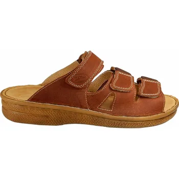 Pánské pantofle 7034 - 40 pánské kožené zdravotní nazouváky 47