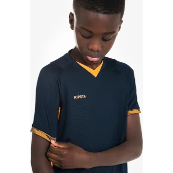 KIPSTA Dětský fotbalový dres CLR 8 LET MODRÁ|ORANŽOVÁ