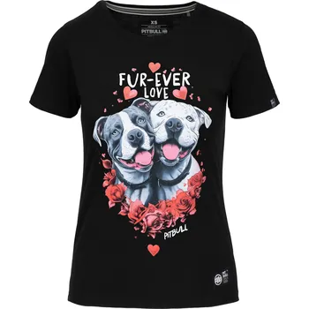 Dámské tričko PitBull West Coast - dámské triko FUR EVER LOVE černé M